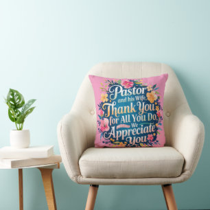 ✝️ Pastor Pastor's Wife Appreciation Anniversary   Cushion