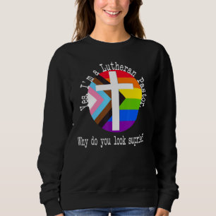 Pastor Pride for Ally Lgbtqia+ Lutheran Inclusive Sweatshirt