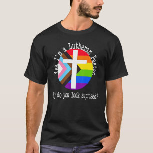 Pastor Pride for Ally Lgbtqia+ Lutheran Inclusive  T-Shirt