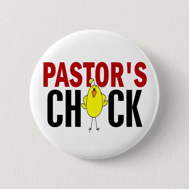 PASTOR’S CHICK 6 CM ROUND BADGE (Front)