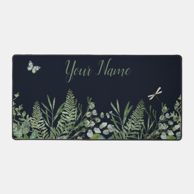 Pastoral Elegant Verdant Delicate Decorative Desk Mat (Front)