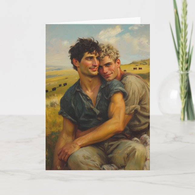 Pastoral Embrace Golden Hour Card (Front)
