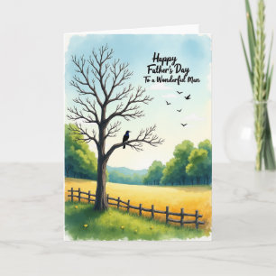 Pastoral Fathers Day Tree Card