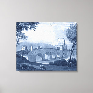 Pastoral Toile - Bridge Canvas Print