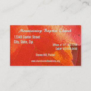 Pastor's Business Card