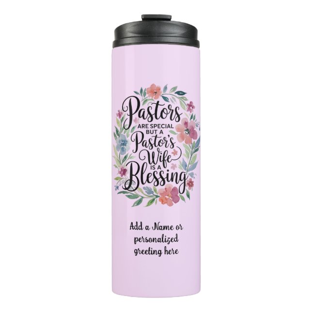✝️ Pastors Wife Appreciation Gift Blessing Custom Thermal Tumbler (Front)