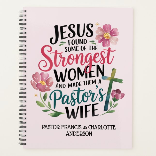✝️Pastor's Wife Appreciation Gifts Personalised Planner (Front)