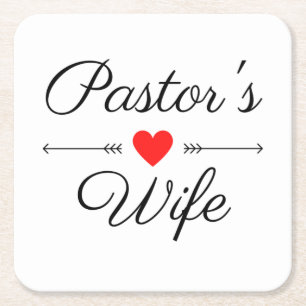 Pastor's Wife bl Square Paper Coaster