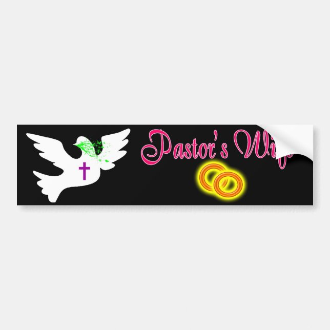 PASTOR'S WIFE BS DK BUMPER STICKER (Front)