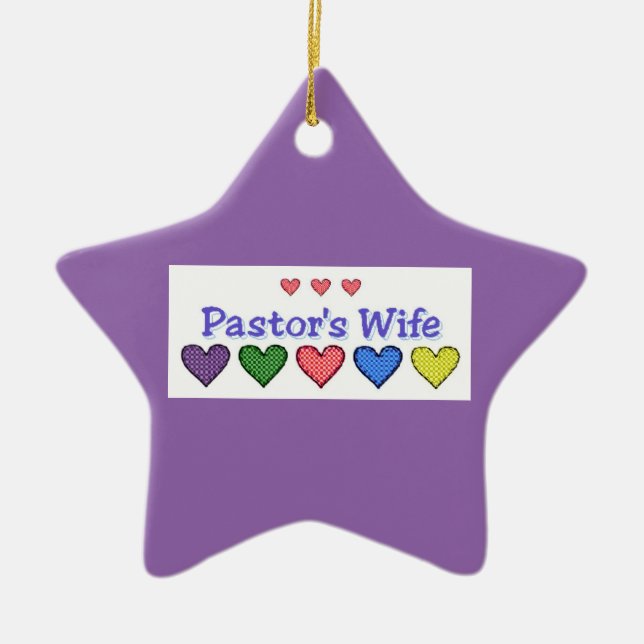 Pastors Wife GH Ceramic Tree Decoration (Front)