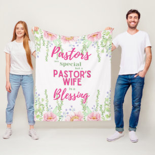 ✝️ Pastor's Wife Wives Appreciation Gift Thank You Fleece Blanket