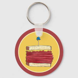 Pastrami on Rye NYC Kosher Jewish Deli Sandwich  Key Ring