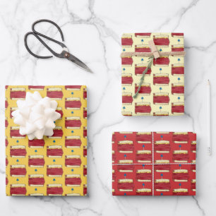 Pastrami on Rye NYC Kosher Jewish Deli Sandwich  Wrapping Paper Sheet