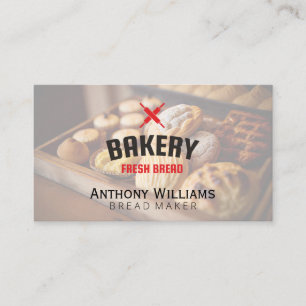 Pastries and Bread Assortment   Baker Business Card