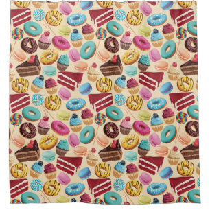 Pastries  shower curtain