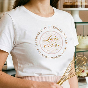Pastry Bakery Shop Uniform Upload Your Bakery Logo Tri-Blend Shirt