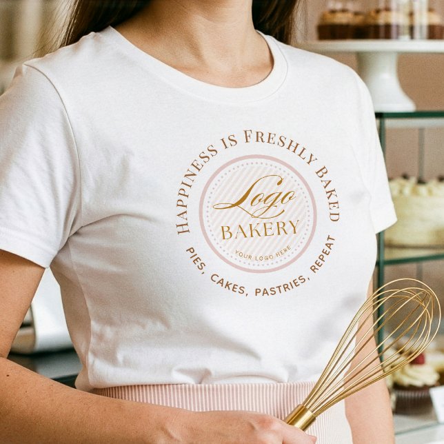Pastry Bakery Shop Uniform Upload Your Bakery Logo Tri-Blend Shirt (Pastry Bakery Shop Uniform Upload Your Bakery Logo Tri-Blend Shirt (Front))