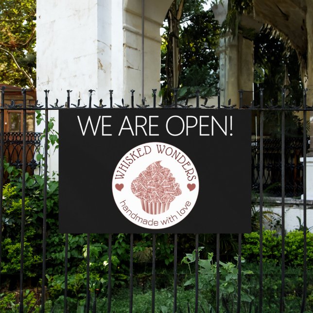 Pastry Cake Bakery Glitter Rose Gold Pink Banner (Pastry Cake Bakery Glitter Rose Gold Pink Banner)