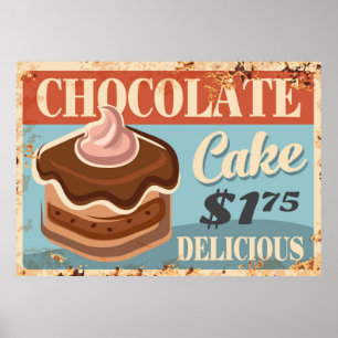 Pastry cake desserts poster