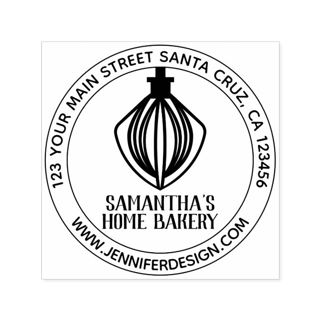 Pastry Cake Mixer Home Bakery Self-inking Stamp (Design)