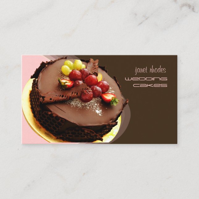 Pastry chef, bakers business cards (Front)