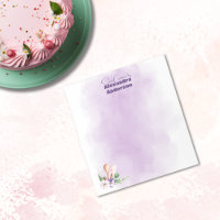 Pastry Chef Baking Utensils Purple Watercolor