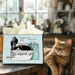 Pastry Chef Cat Large Gift Bag