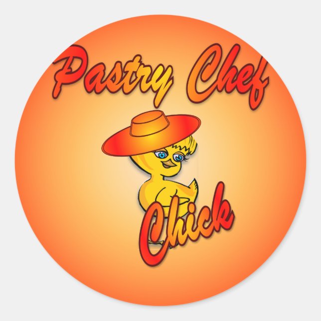 Pastry Chef Chick #5 Sticker (Front)
