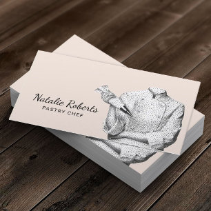 Pastry Chef Elegant Blush Pink Sweet Cake Bakery Business Card