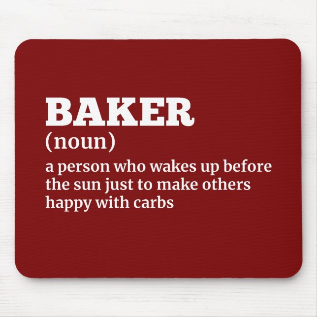 Pastry Chef Funny Definition Mouse Pad (Front)