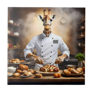 "Pastry Chef Giraffe: Reaching New Heights, Tile