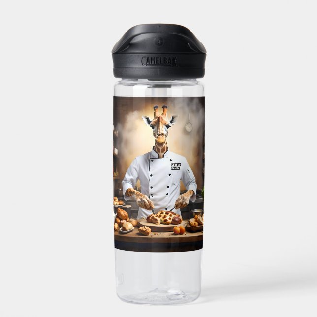 Pastry Chef Giraffe: Reaching New Heights, Water Bottle (Back)