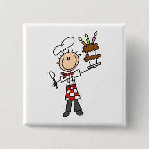 Pastry Chef Tshirts and Gifts 15 Cm Square Badge