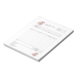 Pastry Cupcake Bakery Order Form Invoice  Notepad