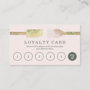 Pastry Hand Draw Bakery Pastry Cafe Restaurant Loyalty Card