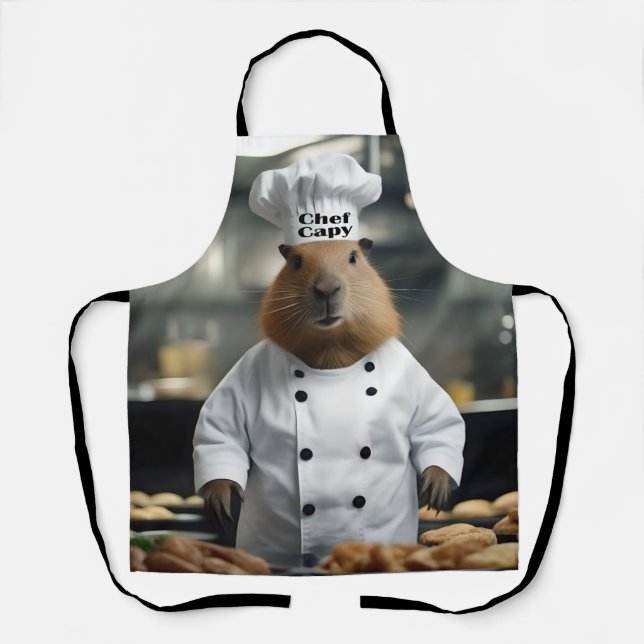 Pastry Prowess: The Culinary Capybara Apron (Front)