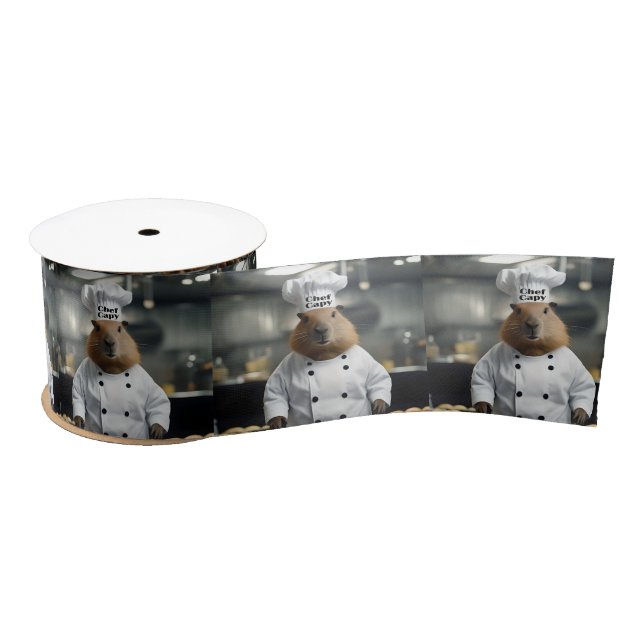 Pastry Prowess: The Culinary Capybara Satin Ribbon (Spool)