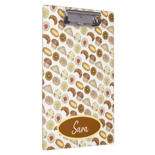 Pastry Tray Croissant Danish Muffin Baked Goods Clipboard