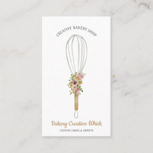 Pastry Whisk logo boho Business Card