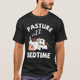 Pasture Bedtime Cows Lovers Funny Cattle Farmer Co T-Shirt