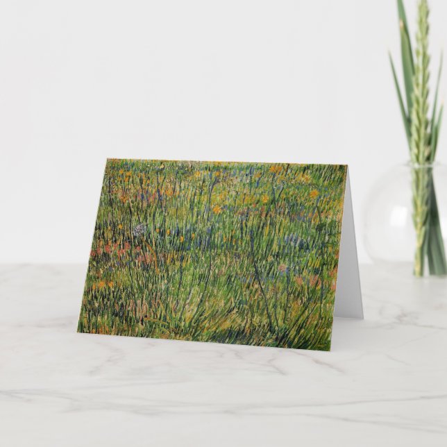 Pasture in Bloom by Vincent van Gogh Card (Front)