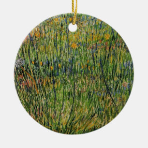 Pasture in Bloom by Vincent van Gogh Ceramic Tree Decoration