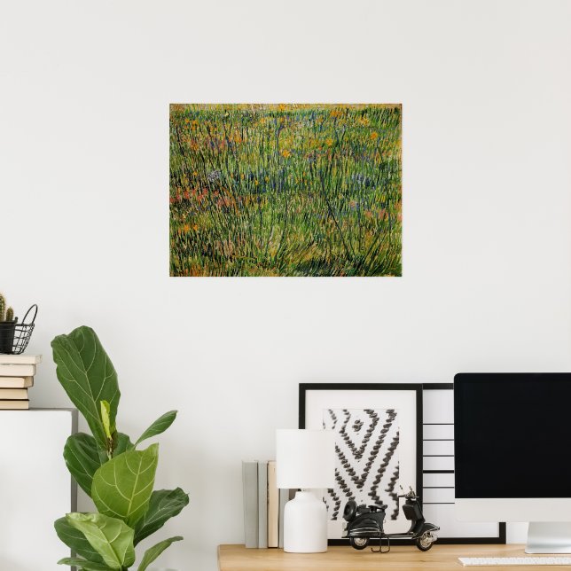 Pasture in Bloom by Vincent van Gogh Poster (Home Office)