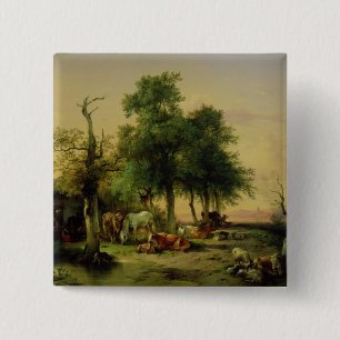 Pasture land 15 cm square badge