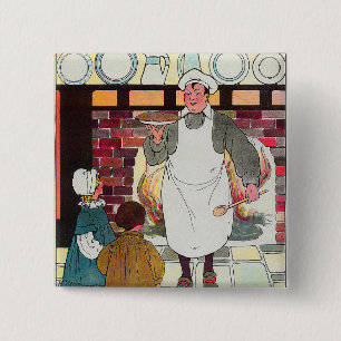 Pat-a-cake, pat-a-cake, Baker's man 15 Cm Square Badge