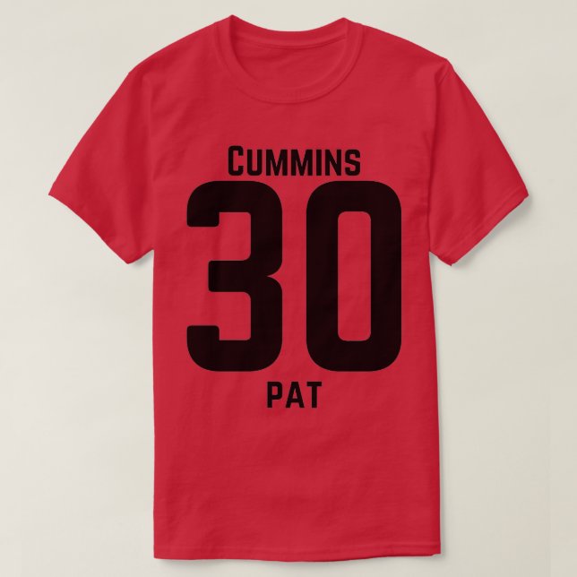 Pat Cummins 30 Australian Cricket T-Shirt (Design Front)