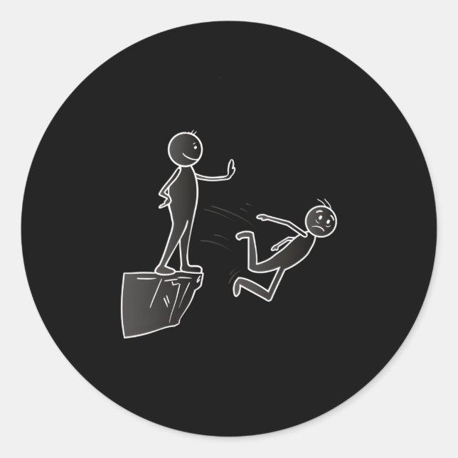 Pat On The Back Classic Round Sticker (Front)