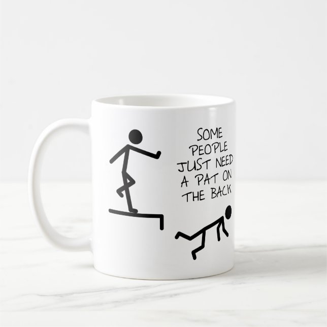Pat on the Back Funny Mug (Left)
