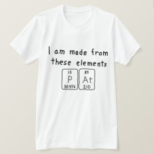 Pat periodic table name shirt