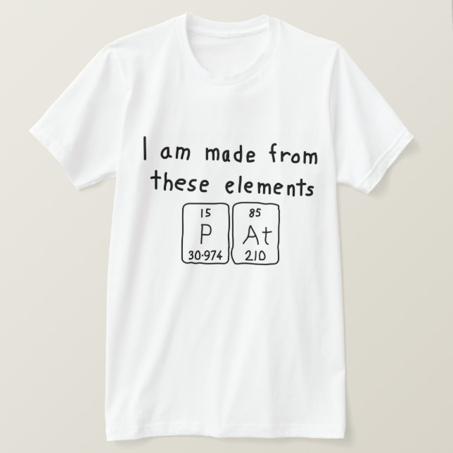 Pat periodic table name shirt (Design Front)